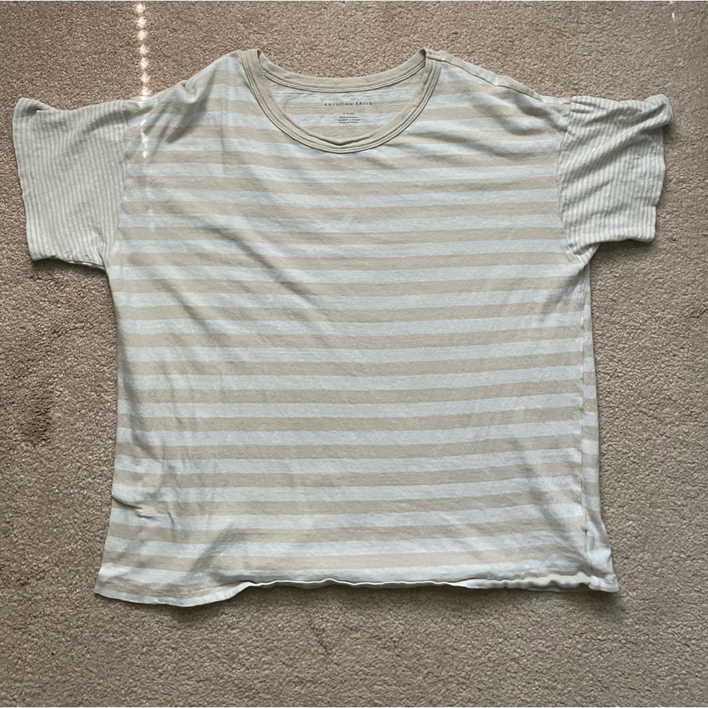 American Eagle Flowy Striped Tee